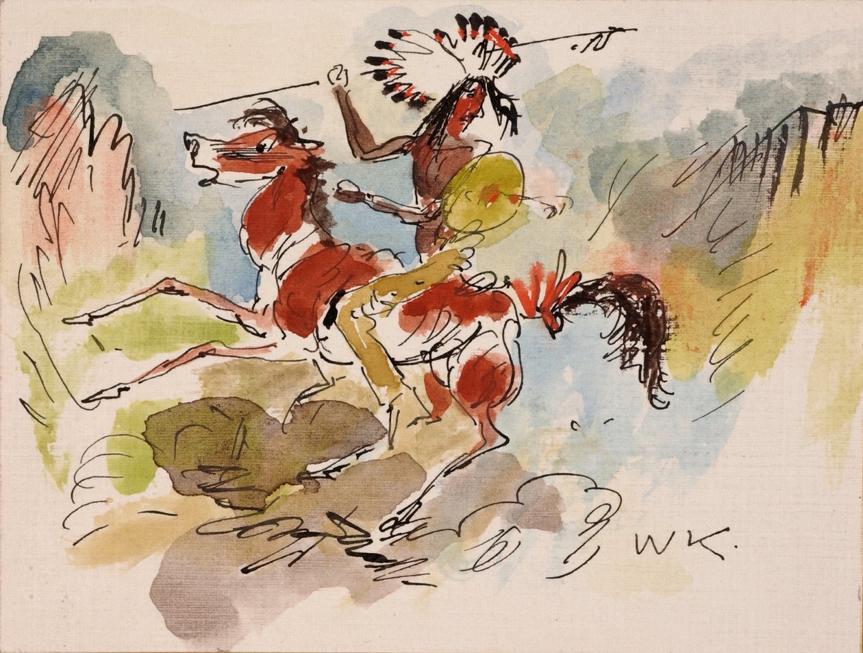 Indianer zu Pferd 作： ウォルト・クーン