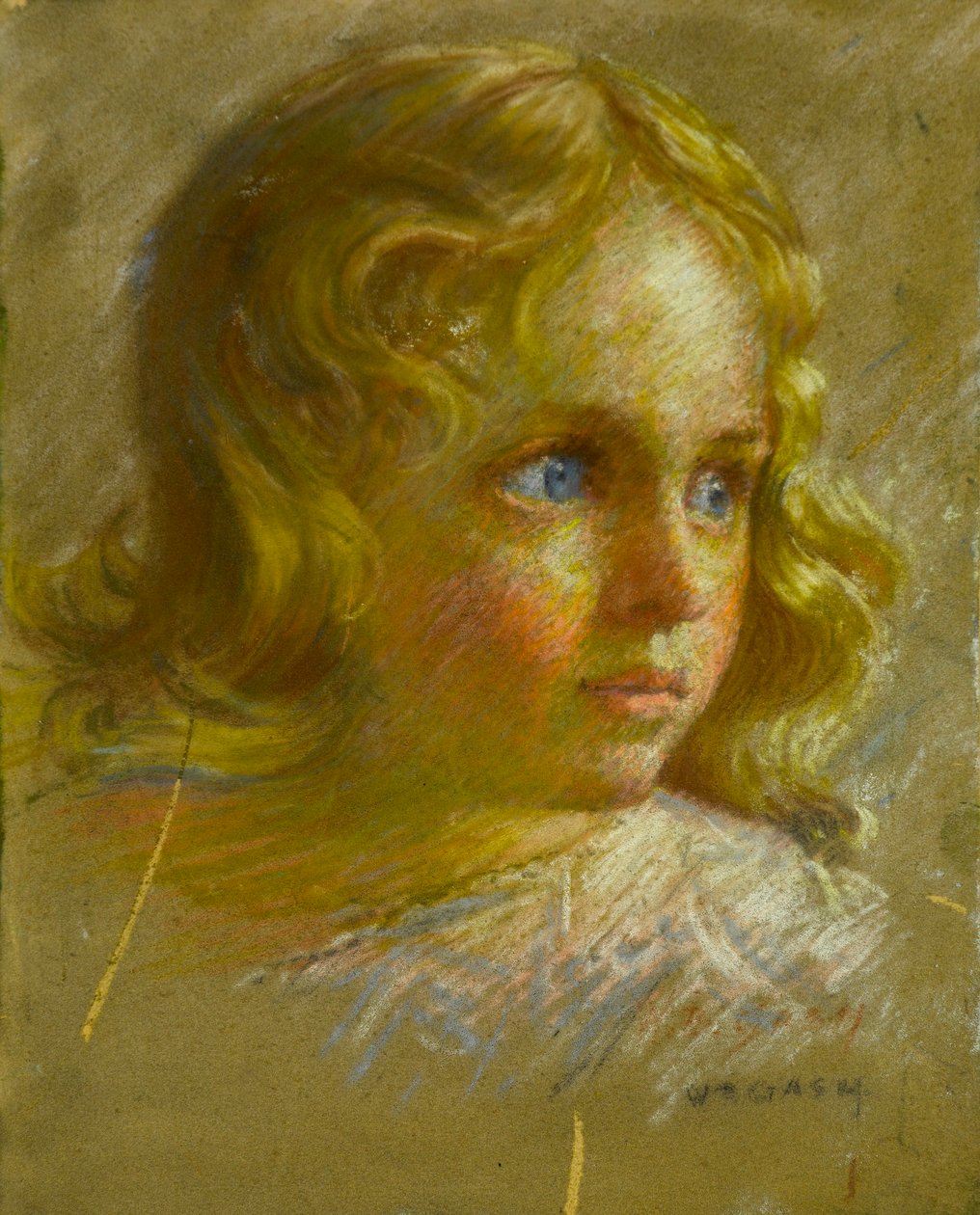 若い女の子の肖像画 作： ウォルター・ボナー・ガッシュ