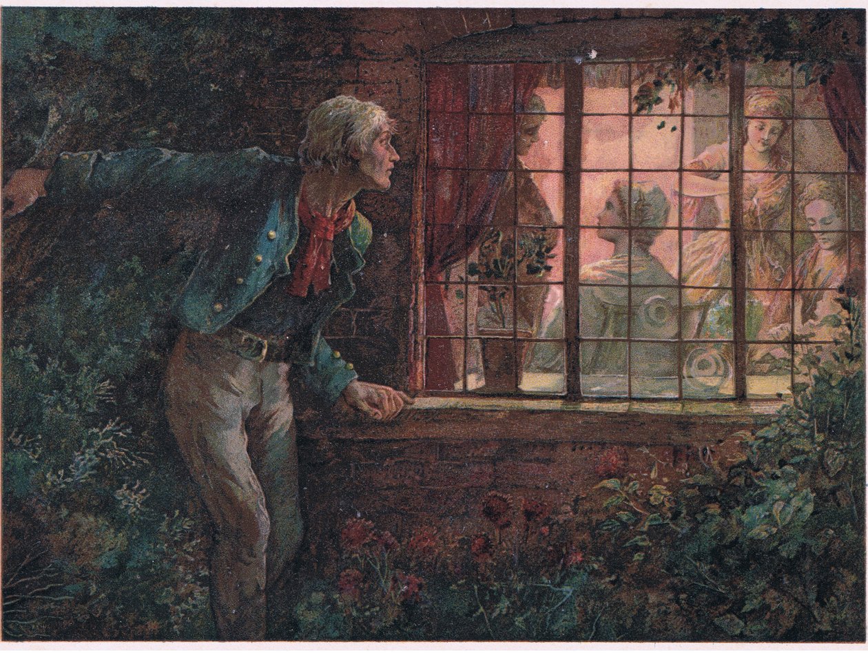 エノックアーデンの復活、EP Dutton＆Coが発行したTennyson Picturesのイラスト、1900年頃 作： ウォルターパジェット
