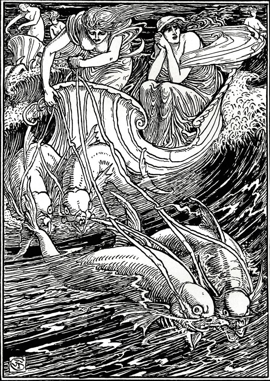 妖精の女王のイラスト、c1890、1897 作： ウォルター・クレーン