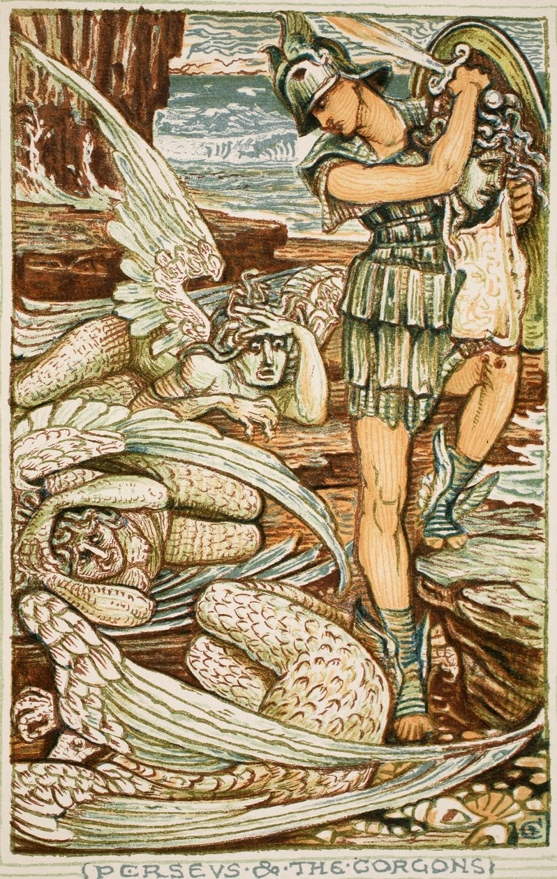 Perseus and the Gorgons, ilustração de 