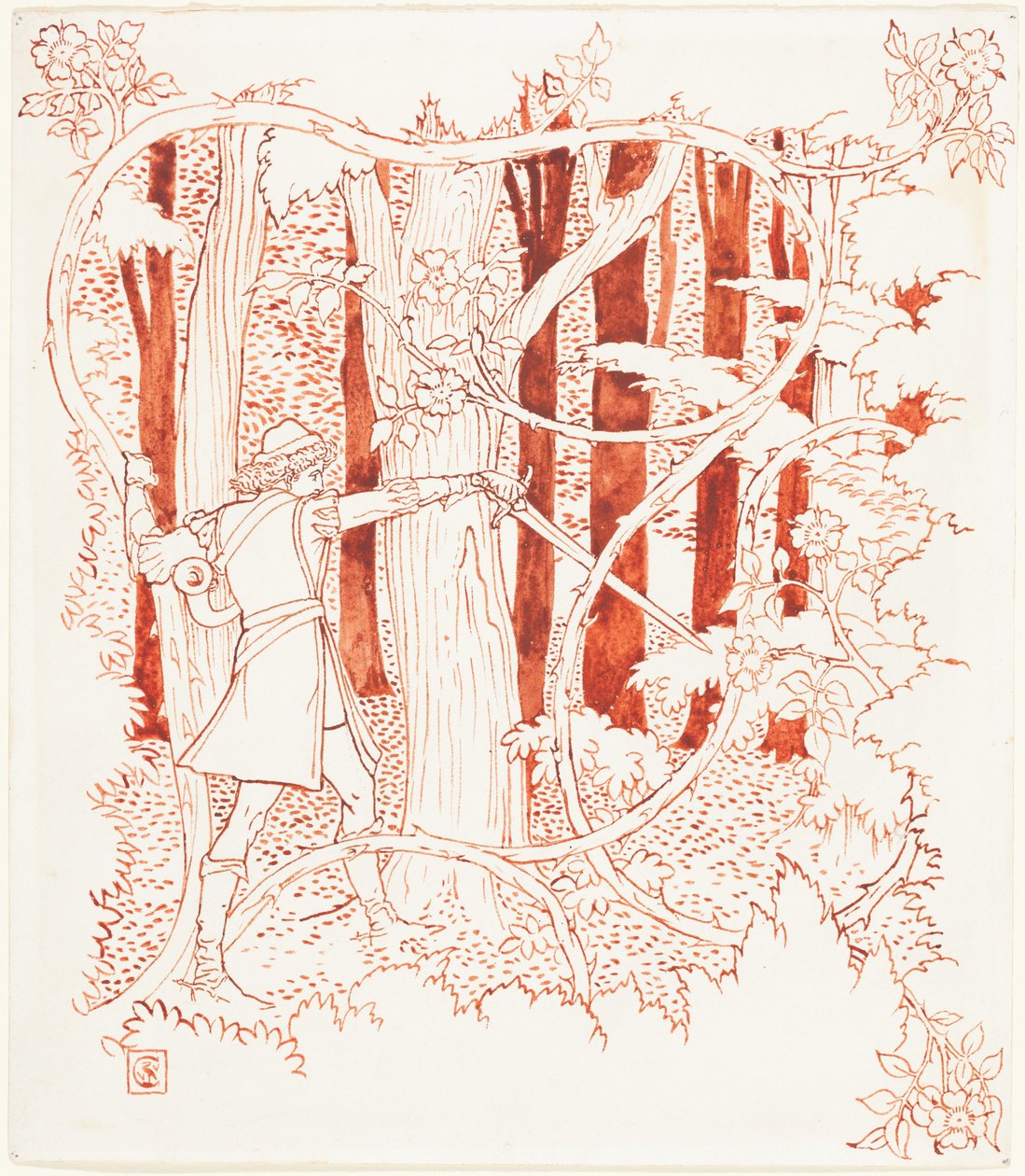 Prinz Charming im Wald 作： ウォルター・クレーン
