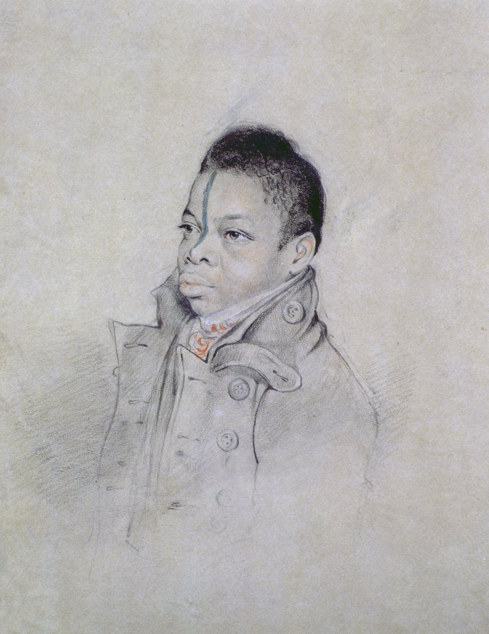 肖像研究、c。 1840（紙に鉛筆とチョーク） 作： ウォルターフッドフィッチ