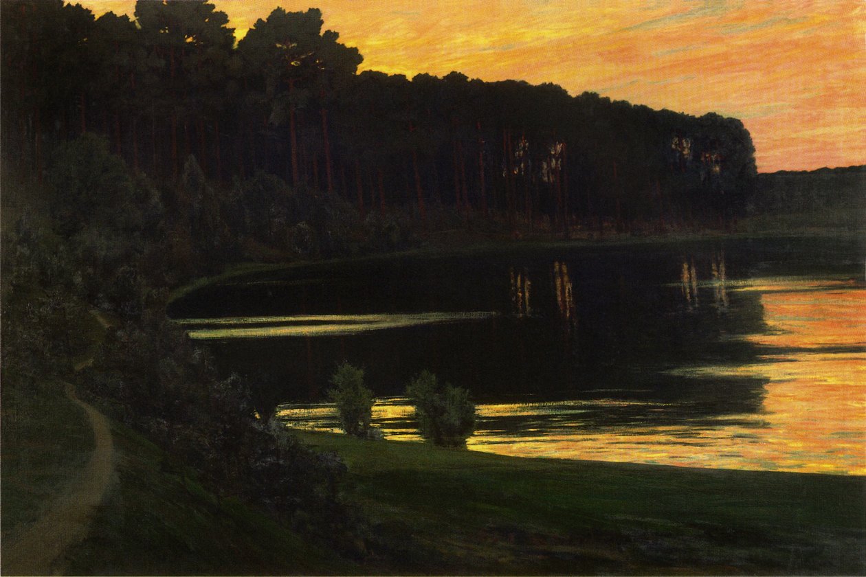 ドイツ語： Grunewaldsee グリューネヴァルト湖


別タイトル: ドイツ語: Sonnenuntergang über dem Grunewaldsee グリューネヴァルト湖 作： ウォルター・レイスティコウ