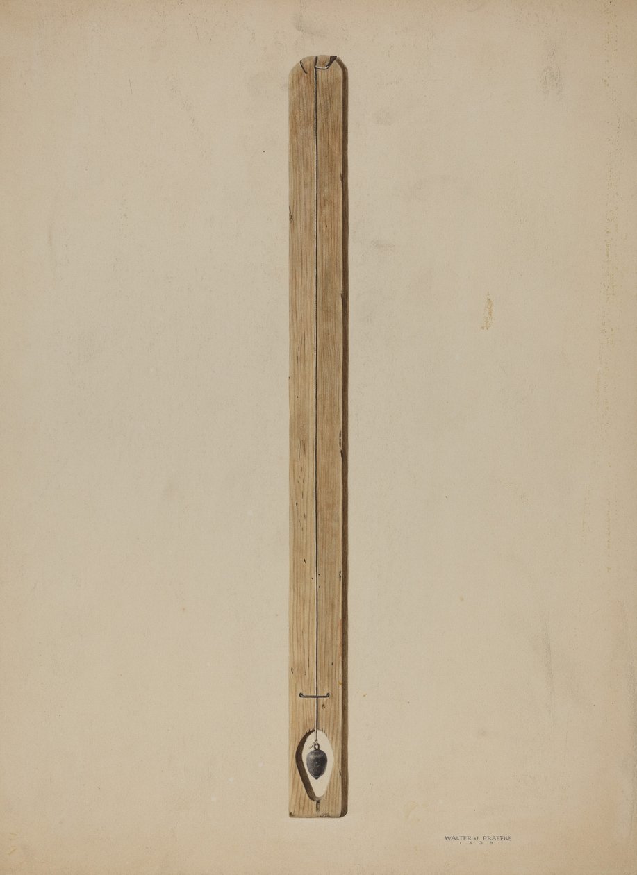 Plumb Line and Board, 1939. 作： Walter Praefke