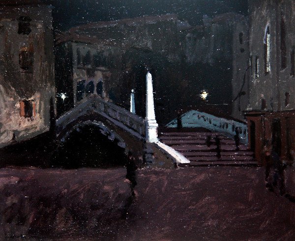 カンナレージョのポンテ・デレ・グーリ（ヴェネツィアの夜景）1896年頃（油彩・キャンバス） 作： ウォルター・リチャード・シッカート