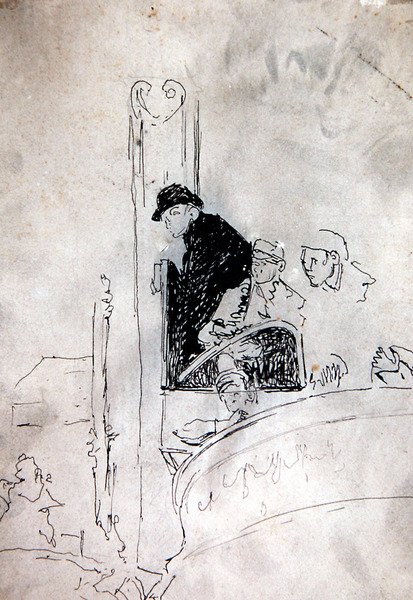 The Gallery of the Old Bedford, c.1895-1900 （ペンとインク、紙） 作： ウォルター・リチャード・シッカート
