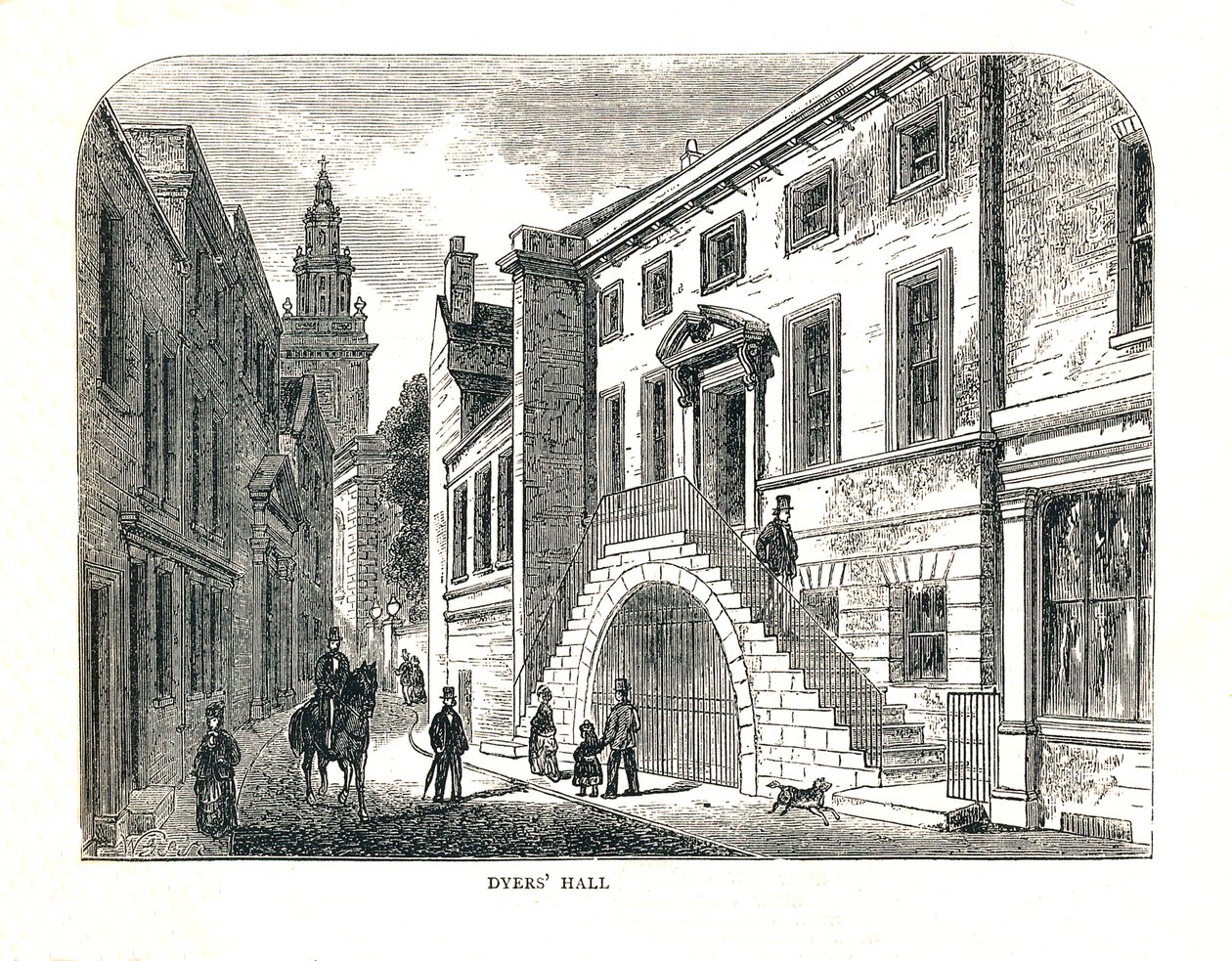 1857年に再建されたカレッジ・ストリートのダイアーズホール 作： ウォルター・ソーンベリー