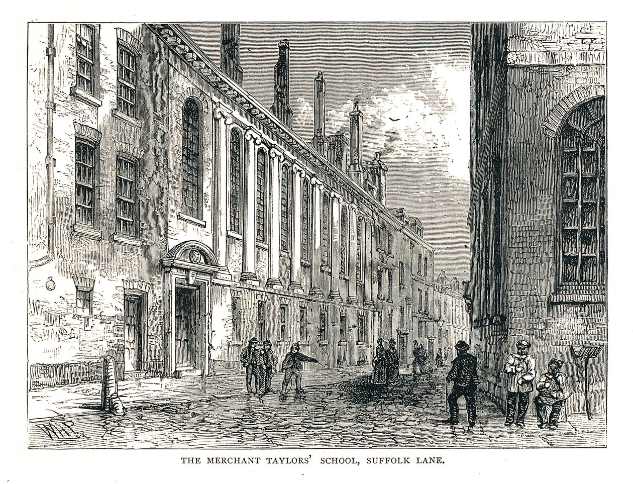 The Merchant Taylors School, Suffolk Lane, 1878年 作： ウォルター・ソーンベリー
