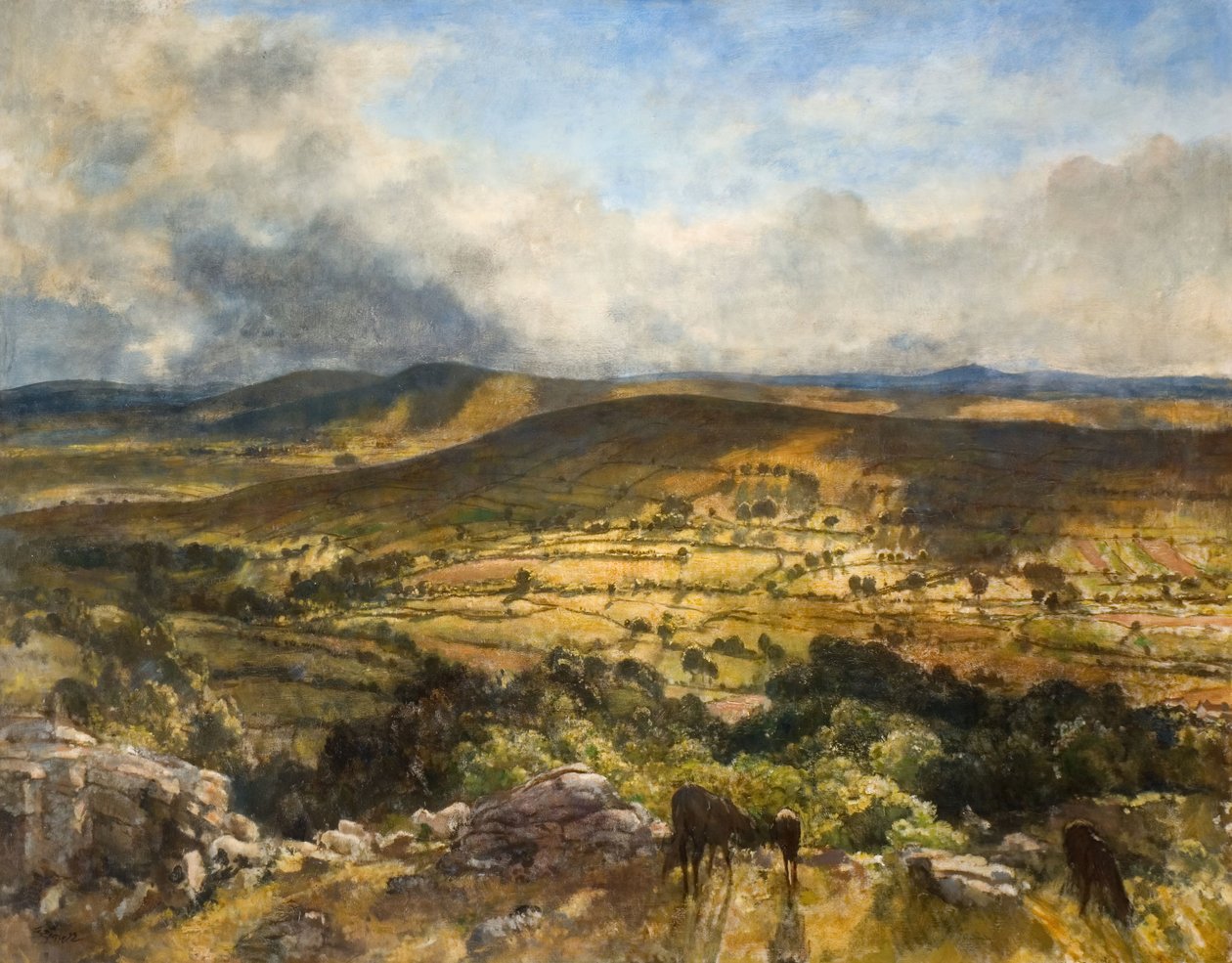 Widecombe In The Moor, Devon, 1922年。 作： ウォルターウェストリーラッセル