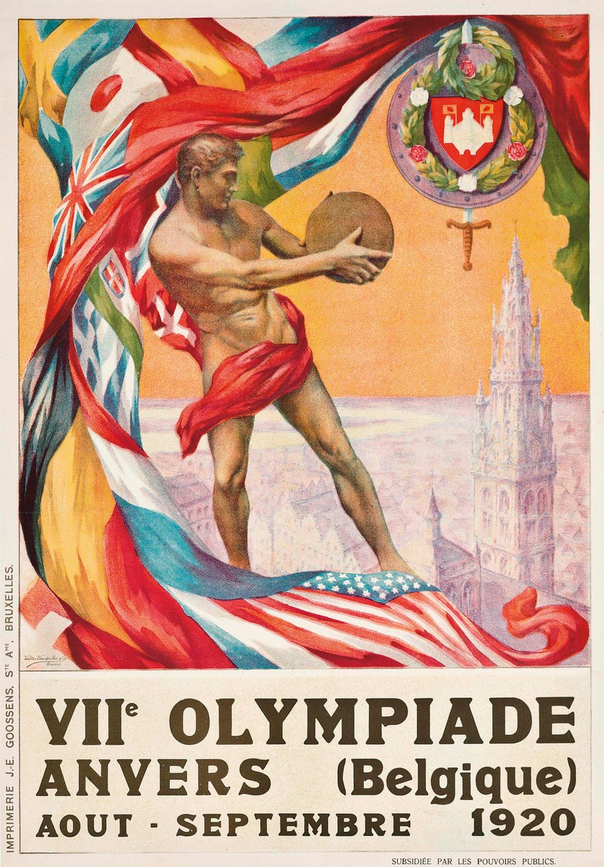 1920年、アントワープで開催された1920年夏季オリンピック。 作： Walter van der Ven