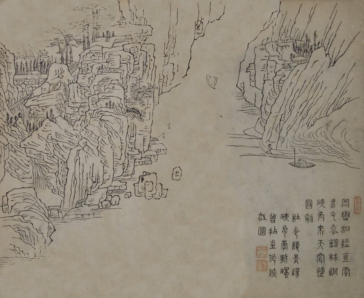 Mustard Seed Garden Manual of Painting Jieziyuan huazhuan...の葉、おそらく1878年版。 作： ワンガイ