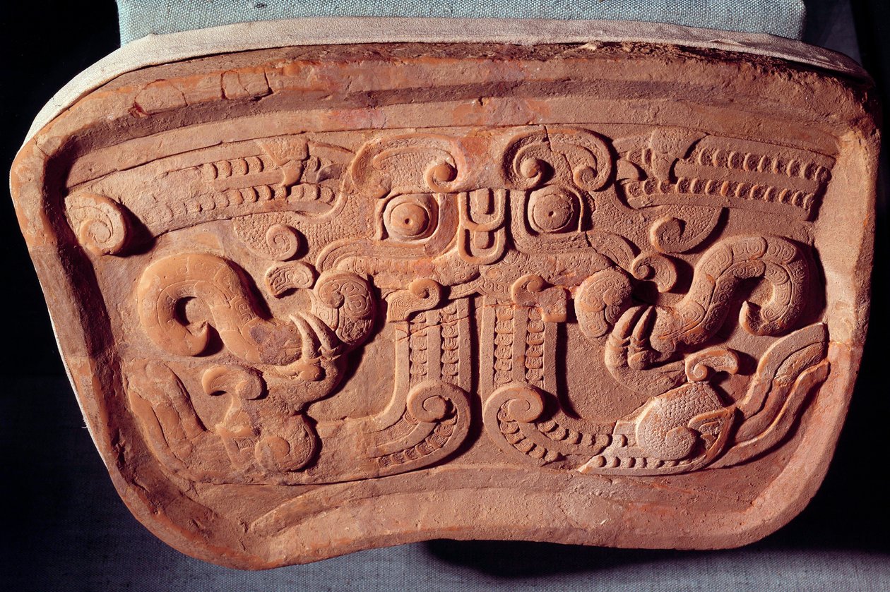 テラコッタ製の饕餮（とうてつ）マスクの原型。饕餮（とうてつ）とは