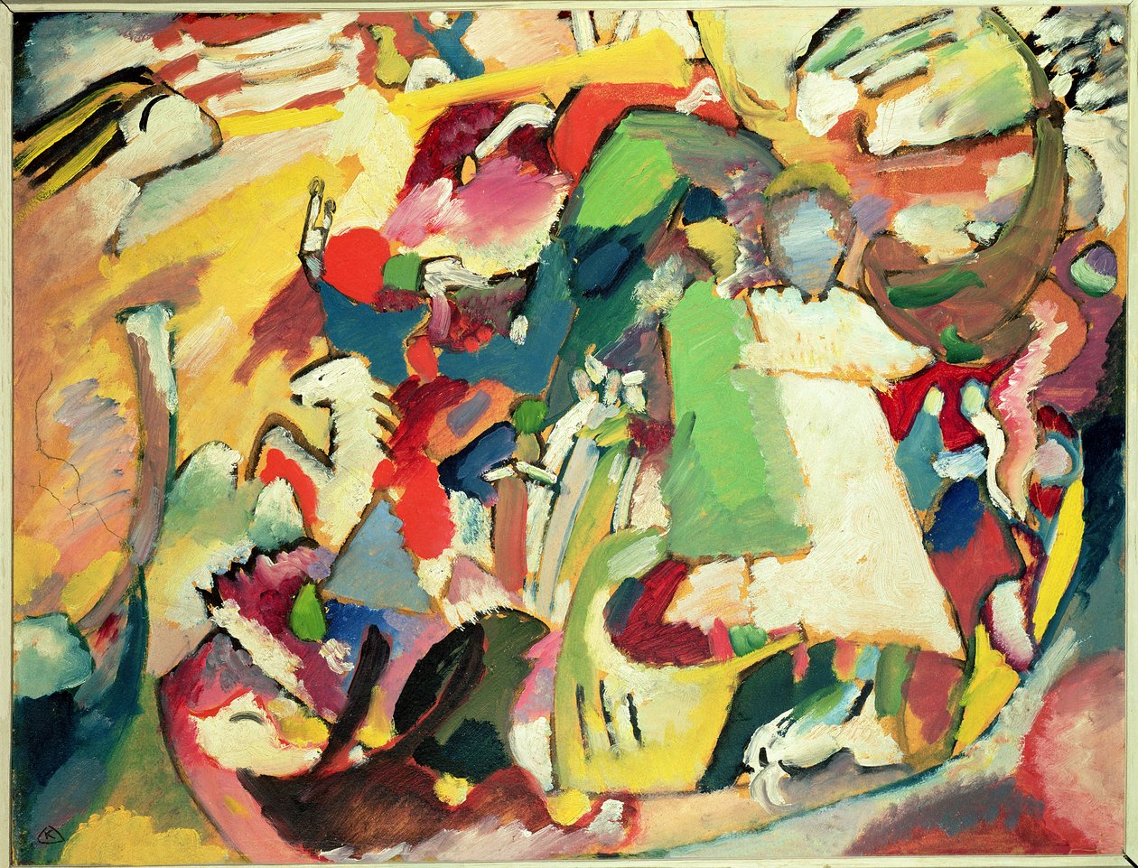 オールセインツ、No。1、1910 作： ワシリー・カンディンスキー