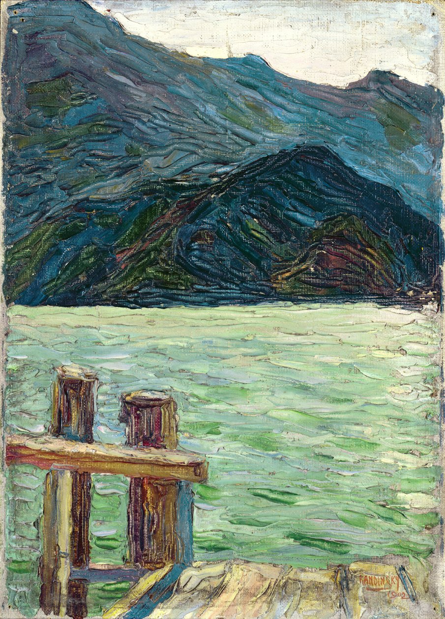 湾の向こうのコッヘル湖、1902 作： ワシリー・カンディンスキー