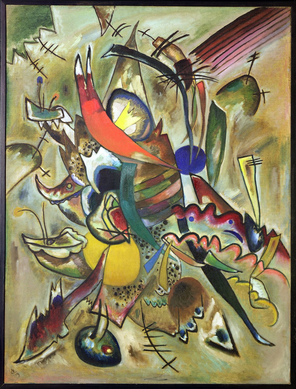 ポイント付きの絵、1919 作： ワシリー・カンディンスキー