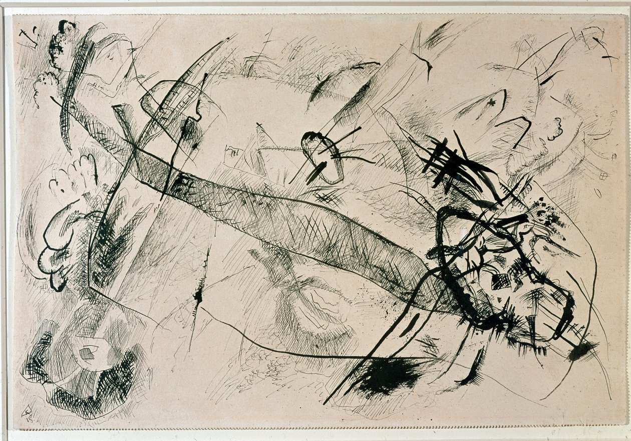Vassily Kandinsky（またはWassily KandinskiまたはKandinskij、1866-1944）による無題の絵。 1915ニューヨーク近代美術館 作： ワシリー・カンディンスキー