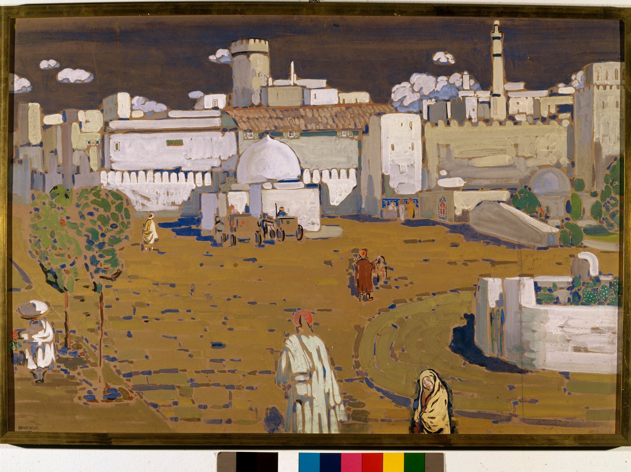 Vassily Kandinsky（またはWassily KandinskiまたはKandinskij、1866-1944）によるモロッコテンペラの町の眺め。 1904日。 67x99 cmプライベートコレクション 作： ワシリー・カンディンスキー