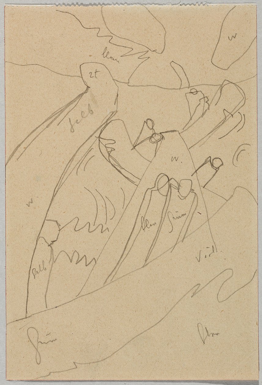 「即興7」の下書き 作： ワシリー・カンディンスキー