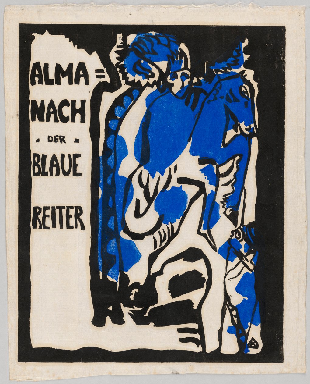 Holzschnitt für den Almanach "Der Blaue Reiter" 作： ワシリー・カンディンスキー