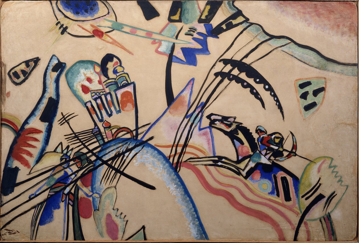 即興、c。 1913 作： ワシリー・カンディンスキー