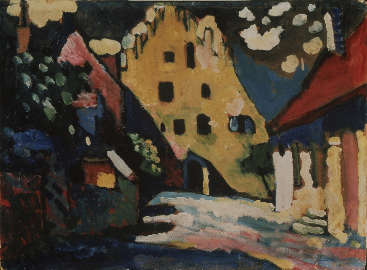 ムルナウ。城の庭、1908 作： ワシリー・カンディンスキー