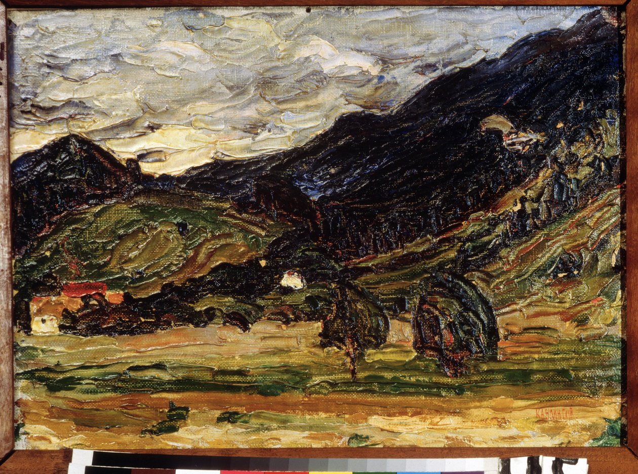 ヴァシリー・カンディンスキー（またはワシリー・カンディンスキーまたはカンディンスキーイ）の「風景」画 作： ワシリー・カンディンスキー