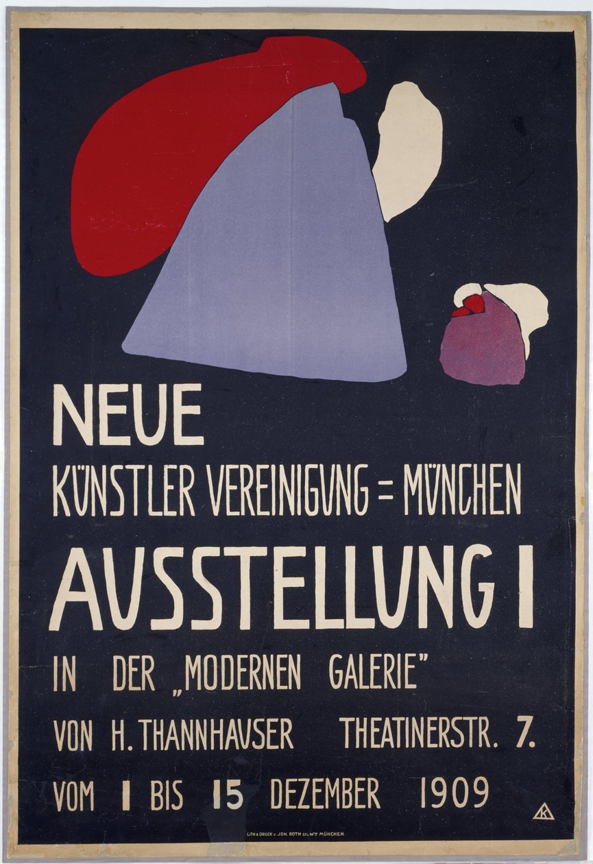 Neue Künstlervereinigung Munichの最初の展覧会のポスター 作： ワシリー・カンディンスキー