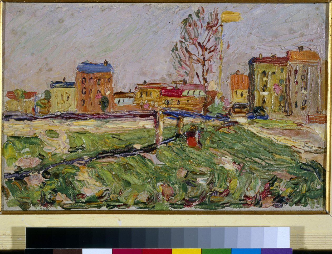 "Schwabing, Munich" Peinture de Vassily Kandinsky (ou Wassily Kandinski ou Kandinskij) 作： ワシリー・カンディンスキー