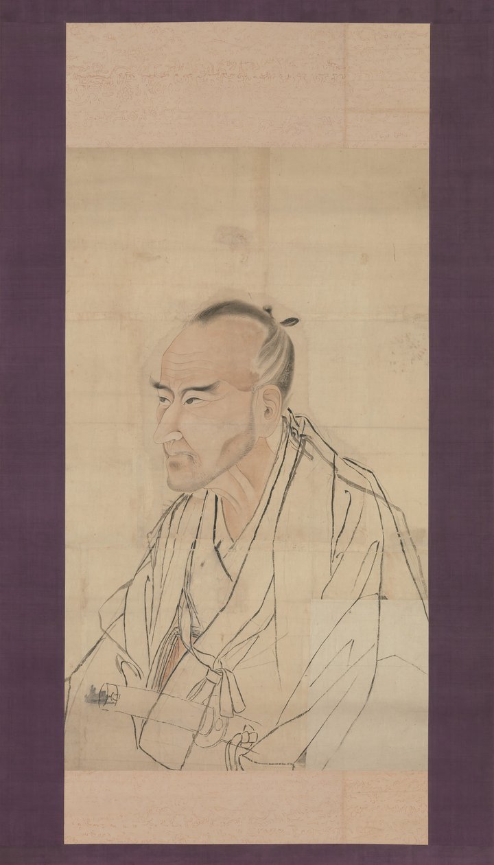 立原水軒の肖像画のスケッチ 19世紀 作： 渡辺崋山