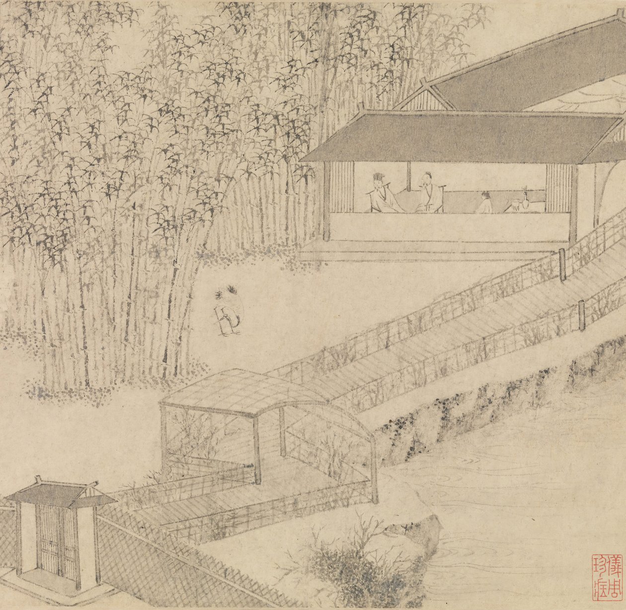 無能な管理者の庭、1551年。 作： 文正明