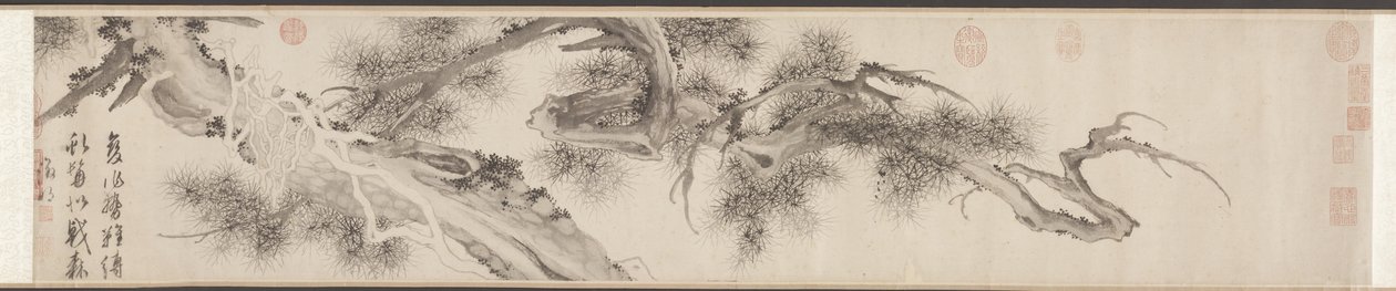 1530年代後半の古い松の木。 作： 文正明