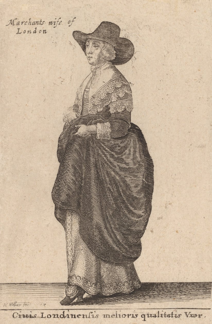 Ciuis Londinensis Melioris Qualitatis Vxor, 1643. 作： ヴァーツラフ・ホラー