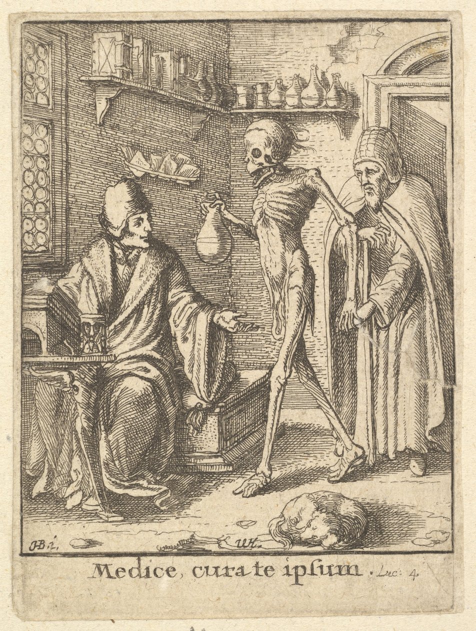 博士、「死の舞踏」より、1651年。 作： ヴァーツラフ・ホラー
