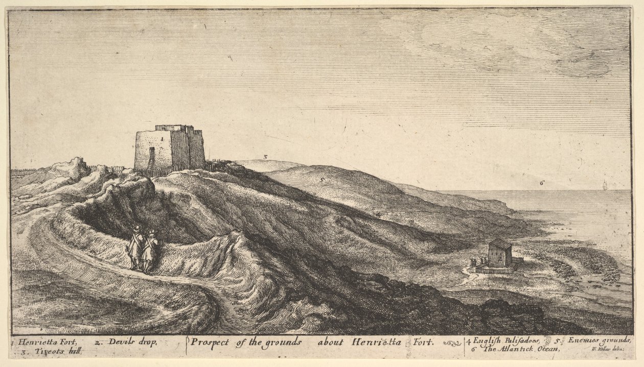 ヘンリエッタ砦、ca。 1670。 作： ヴァーツラフ・ホラー