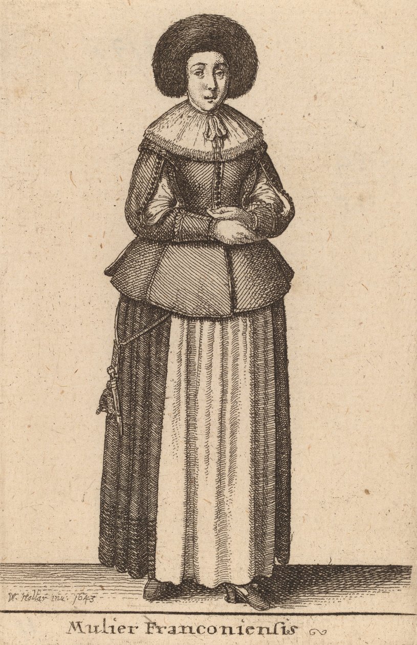 Mulier Franconiensis, 1643年。 作： ヴァーツラフ・ホラー
