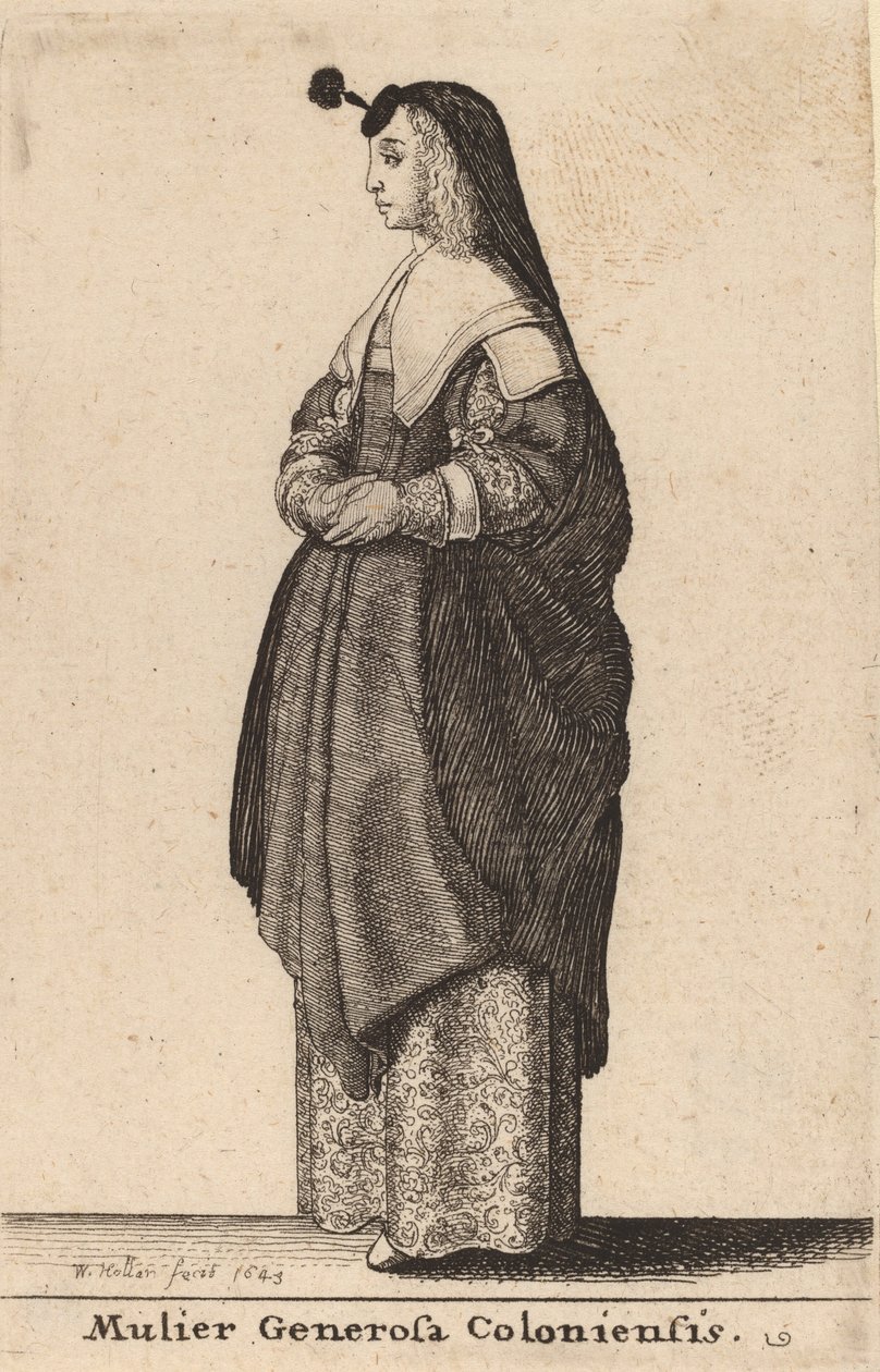 Mulier Generosa Coloniensis, 1643年。 作： ヴァーツラフ・ホラー