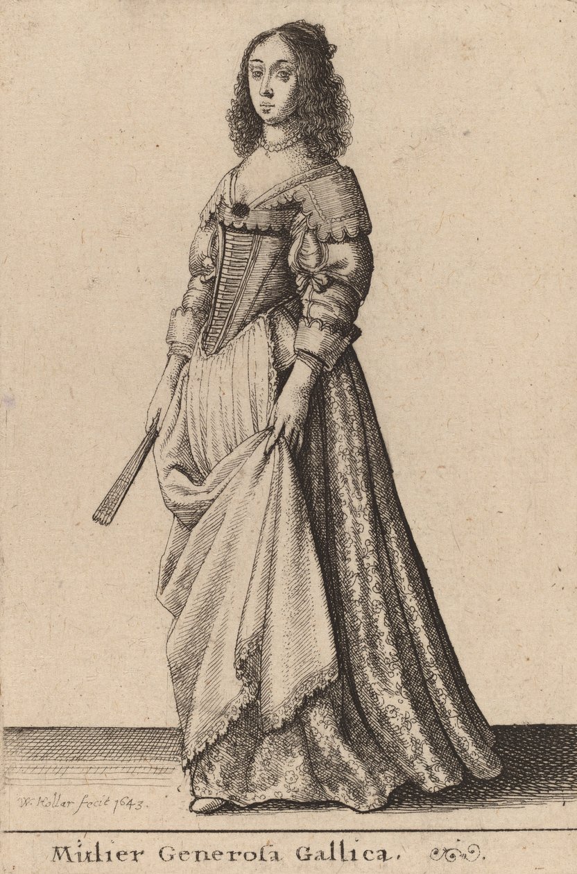 Mulier Generosa Gallica, 1643年。 作： ヴァーツラフ・ホラー