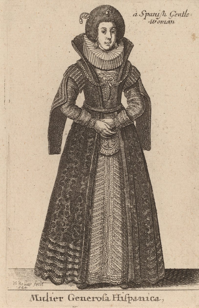 Mulier Generosa Hispanica, 1644年。 作： ヴァーツラフ・ホラー