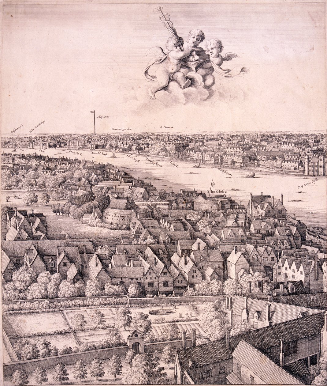 ロンドンのパノラマビュー、c1670 作： ヴァーツラフ・ホラー