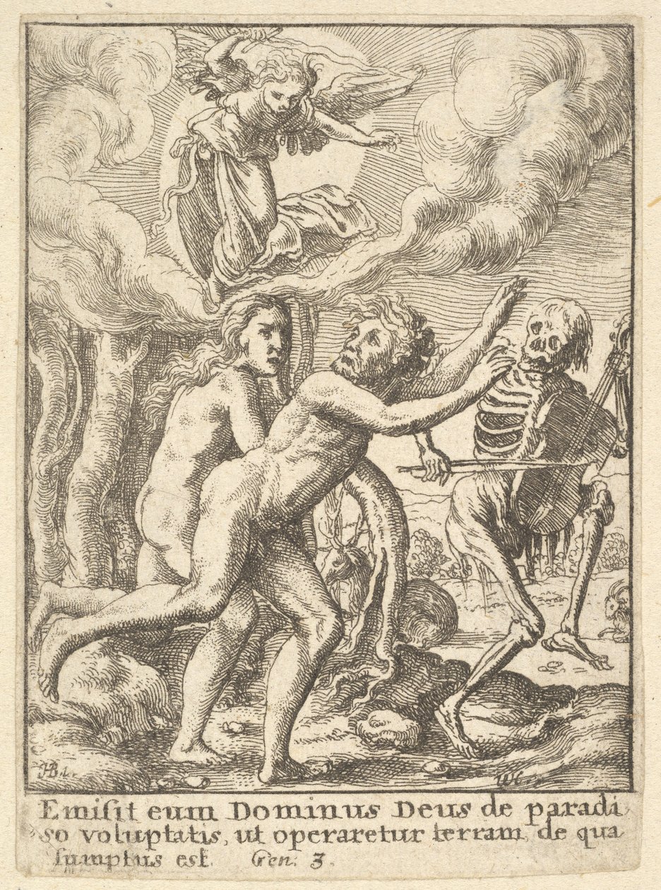 死のダンス、1651年から失われた楽園。 作： ヴァーツラフ・ホラー