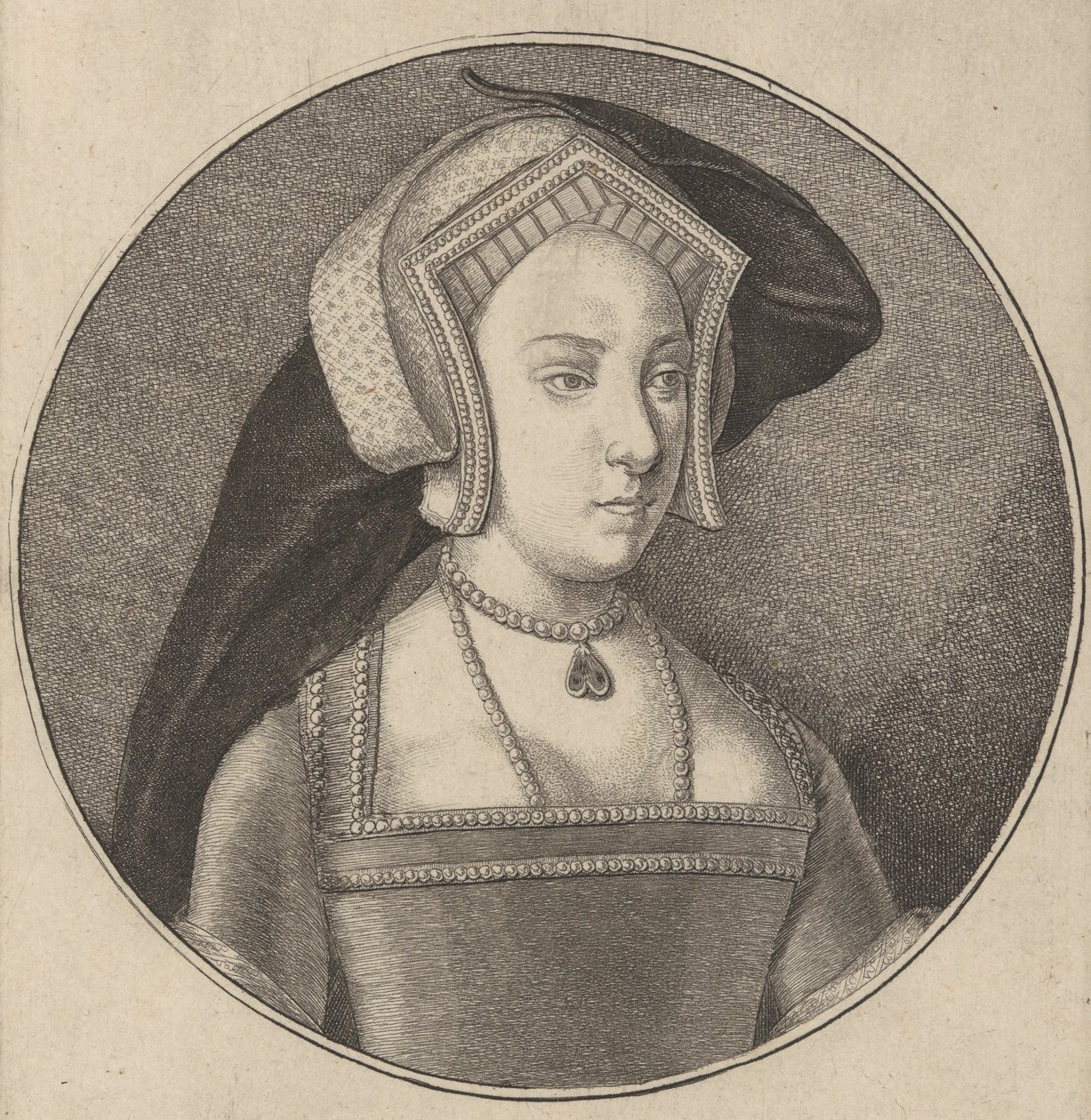 Princeps Maria Henrici VIII Regis Angliæ Filia, 1647, 1647年。 作： ヴァーツラフ・ホラー