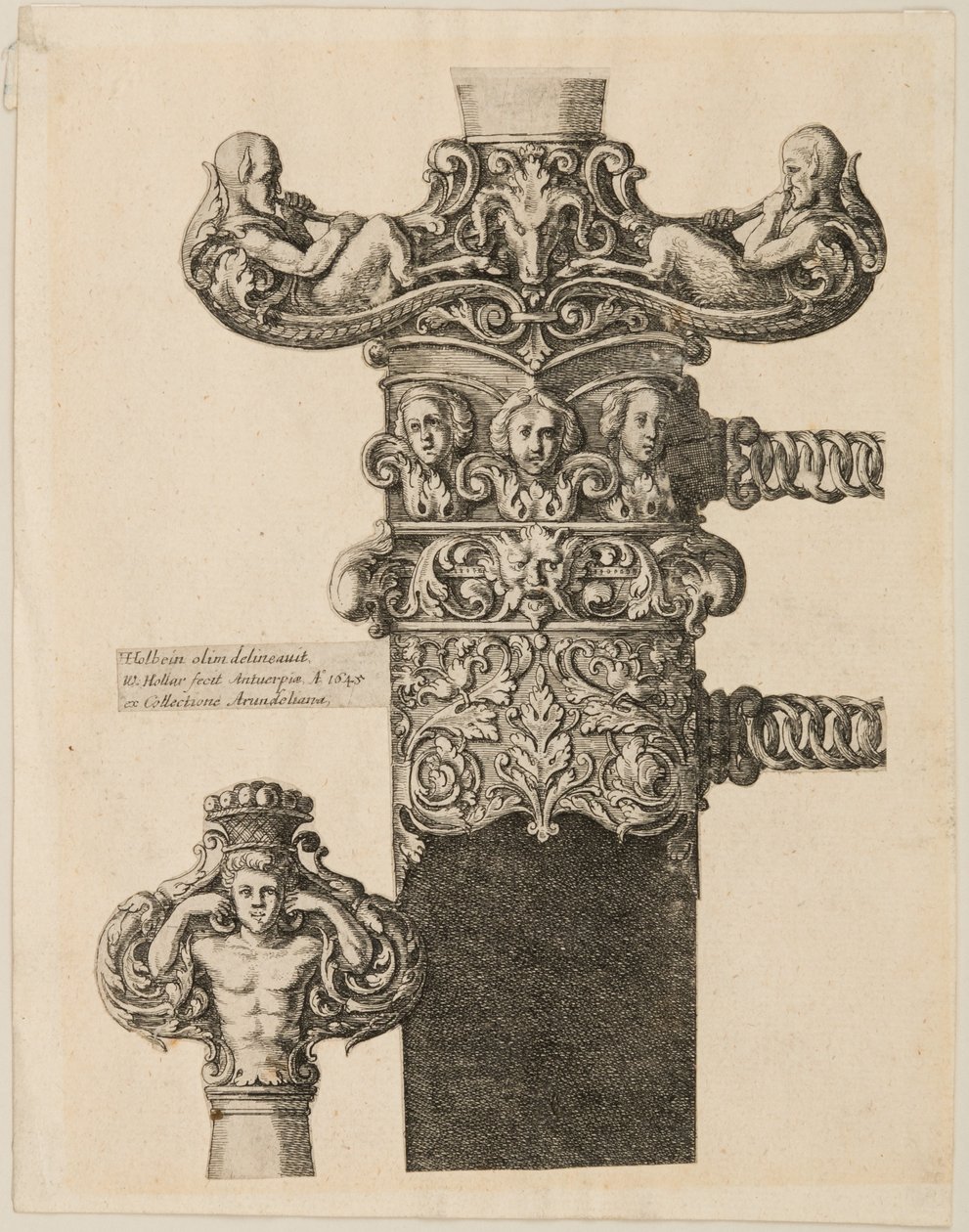 1645年に描かれた鞍部、クイロン、ロケットのデザインの版画。 作： ヴァーツラフ・ホラー