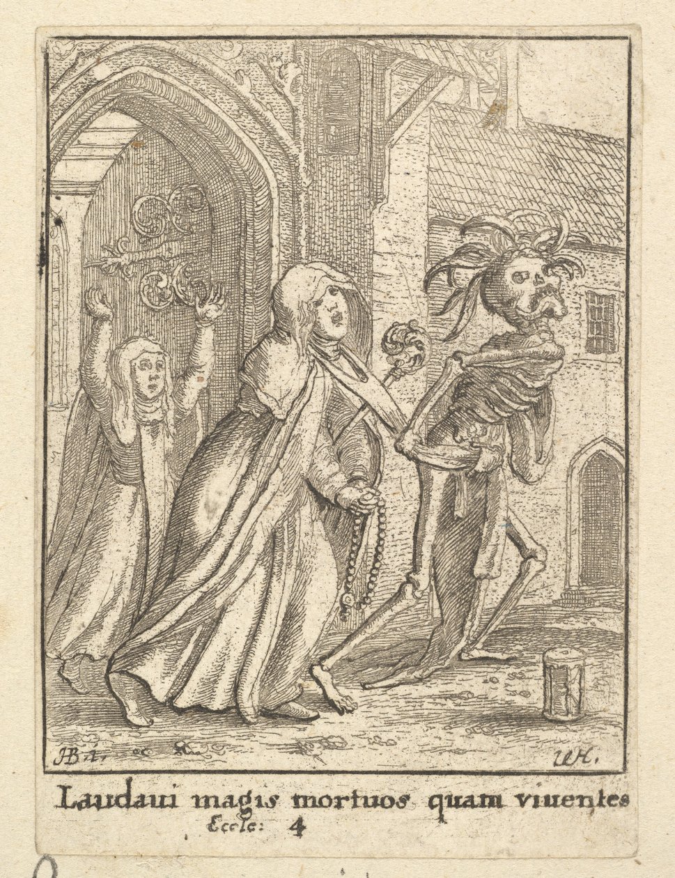 死のダンス、1651年からの修道院長。 作： ヴァーツラフ・ホラー