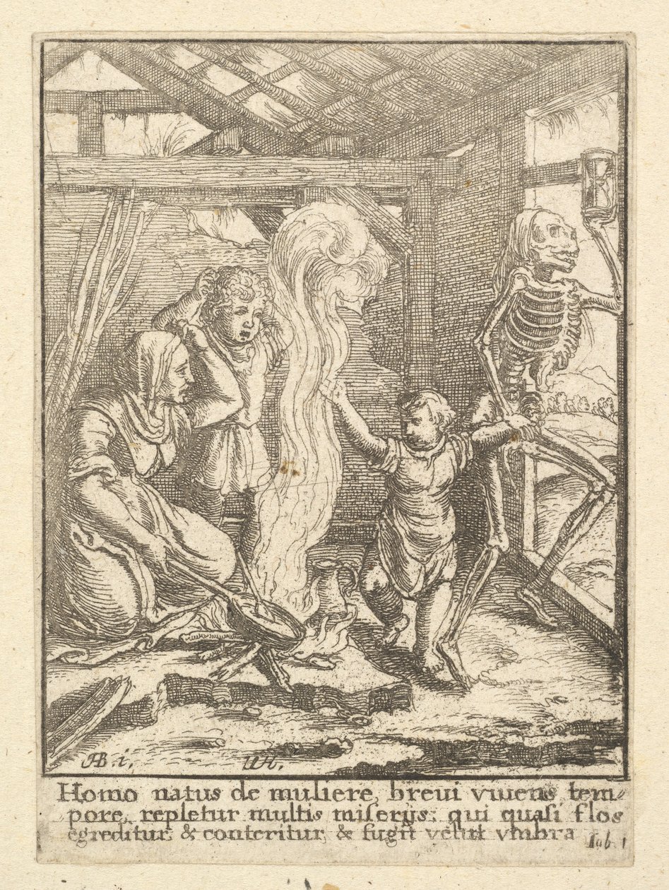 死のダンスからの子供、1651年。 作： ヴァーツラフ・ホラー