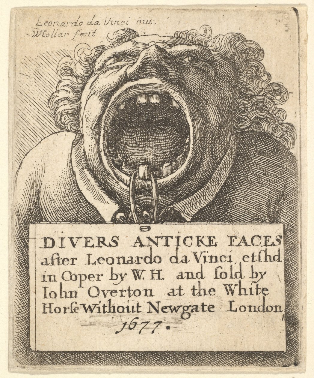 タイトルページ、ダイバーズAnticke Faces、1677年。 作： ヴァーツラフ・ホラー