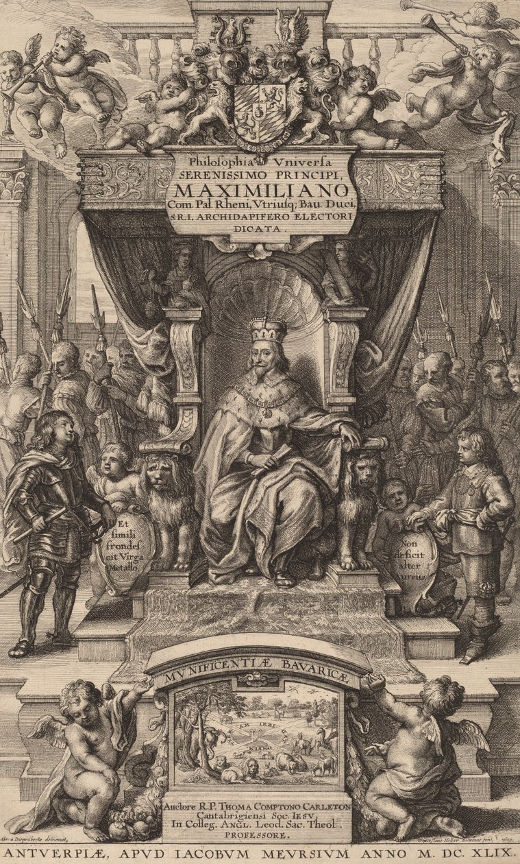 Philosophia Universia のタイトル ページ、1649 年。 作： ヴァーツラフ・ホラー