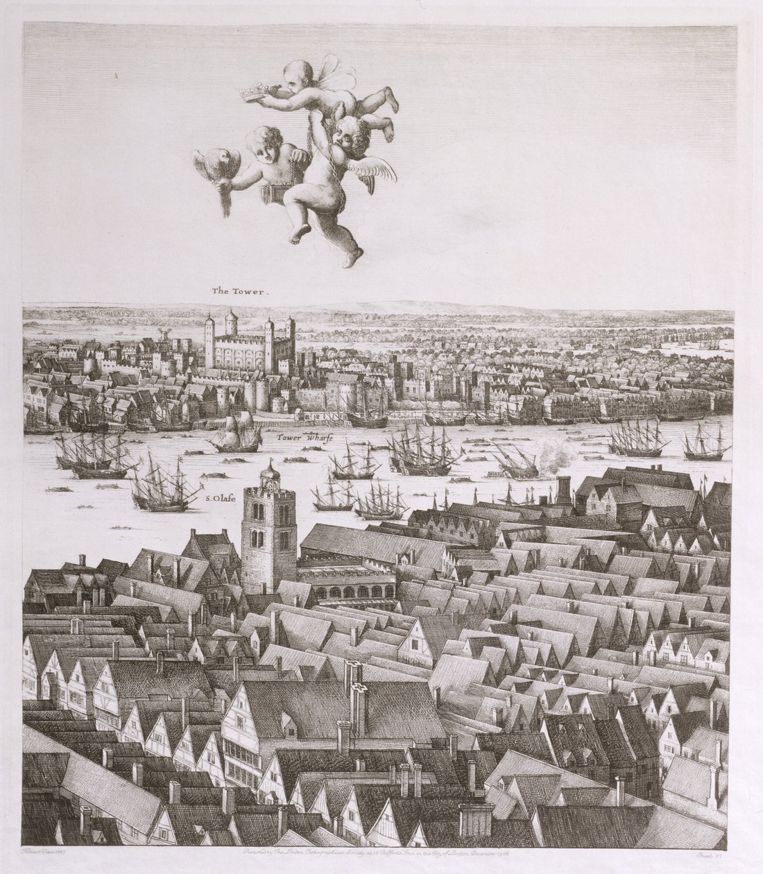 ロンドンの眺め、1647年発行（ファクシミリコピー）（詳細） 作： ヴァーツラフ・ホラー