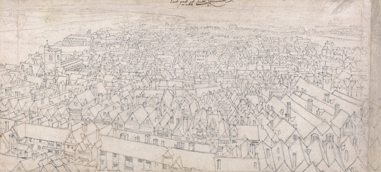 Vista da parte leste de Southwark, olhando para Greenwich 作： ヴァーツラフ・ホラー