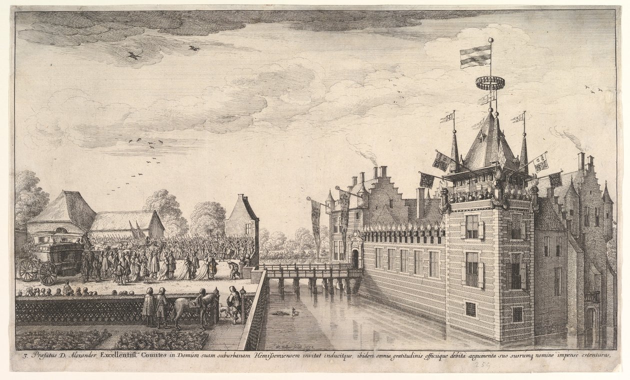 A. Roelantsへの訪問、1650年。 作： ヴァーツラフ・ホラー